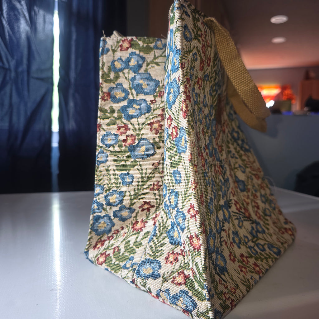 Blue floral purse