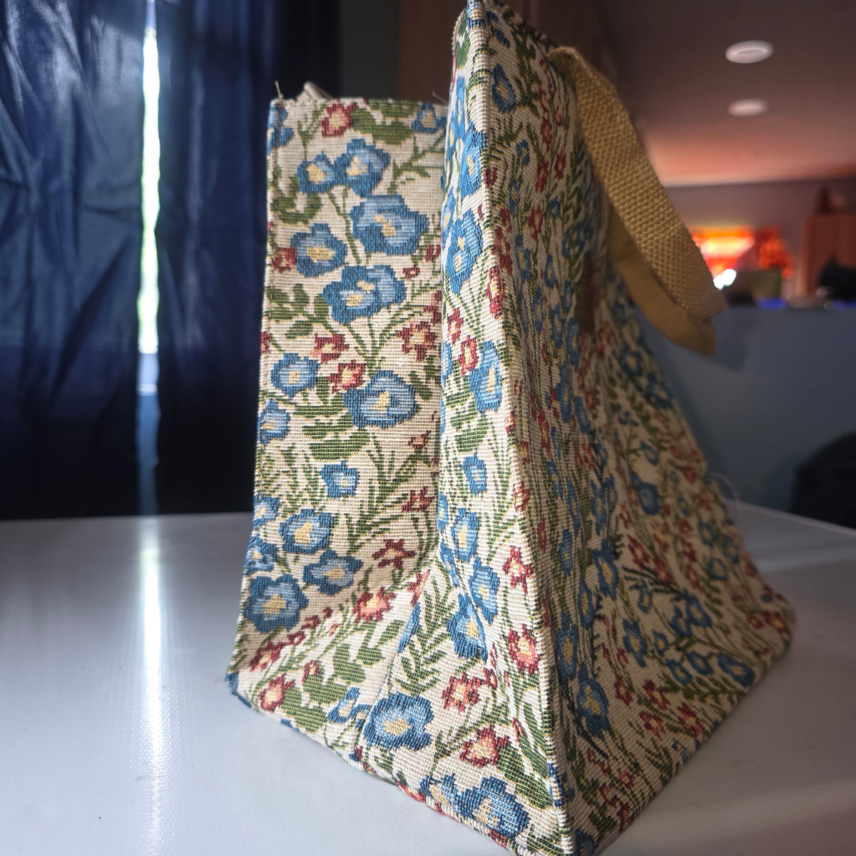 Blue floral purse