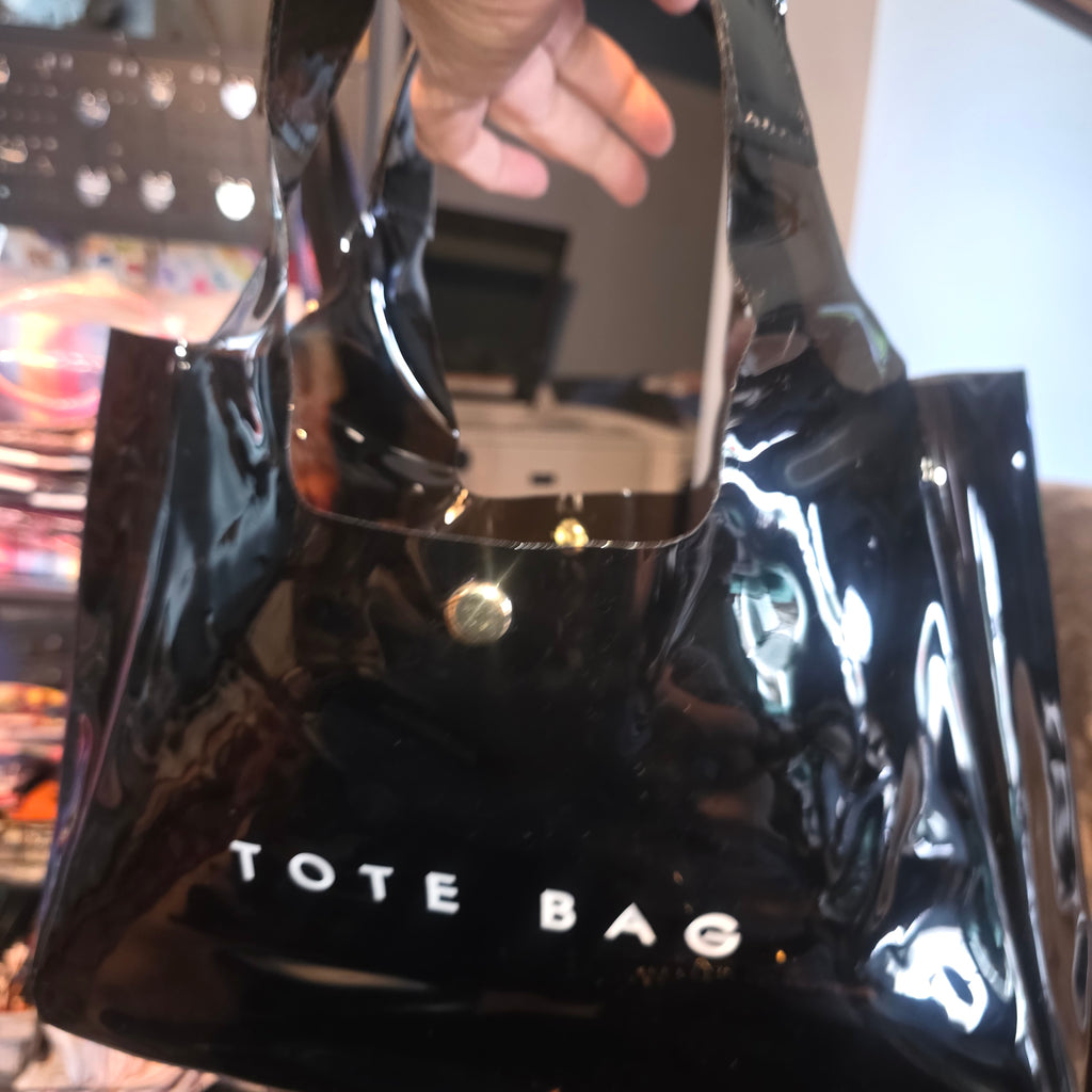Black transparent tote