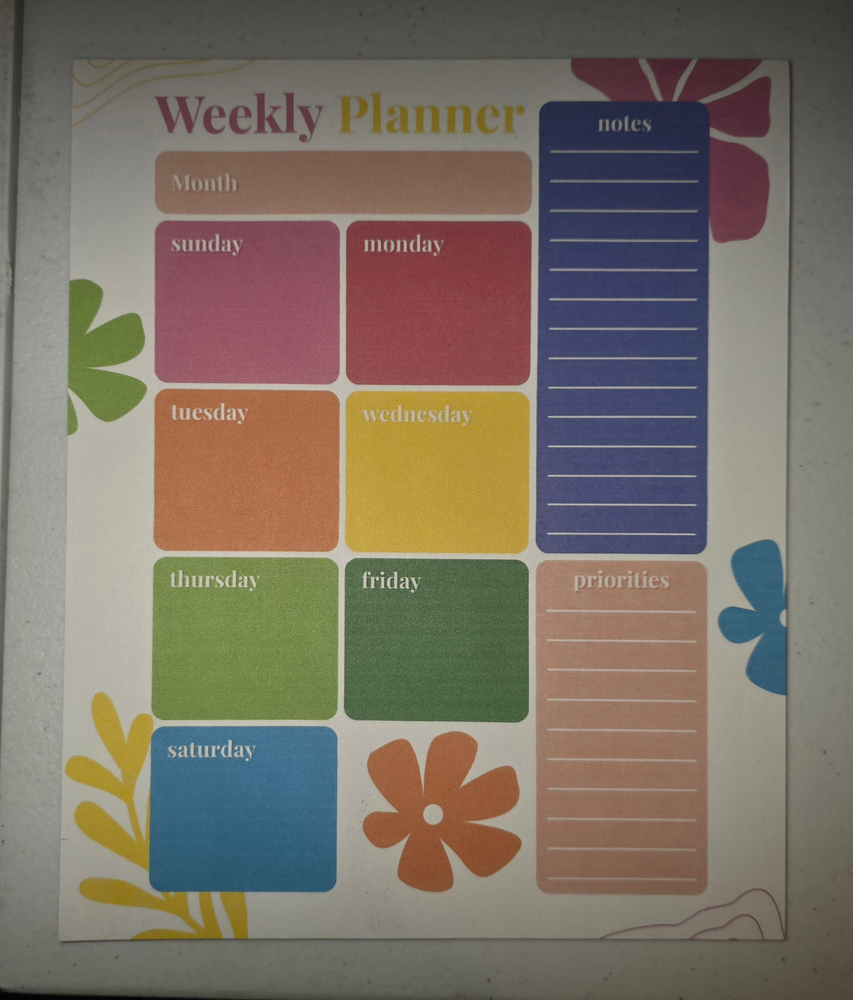 Colorful Weekly Planner