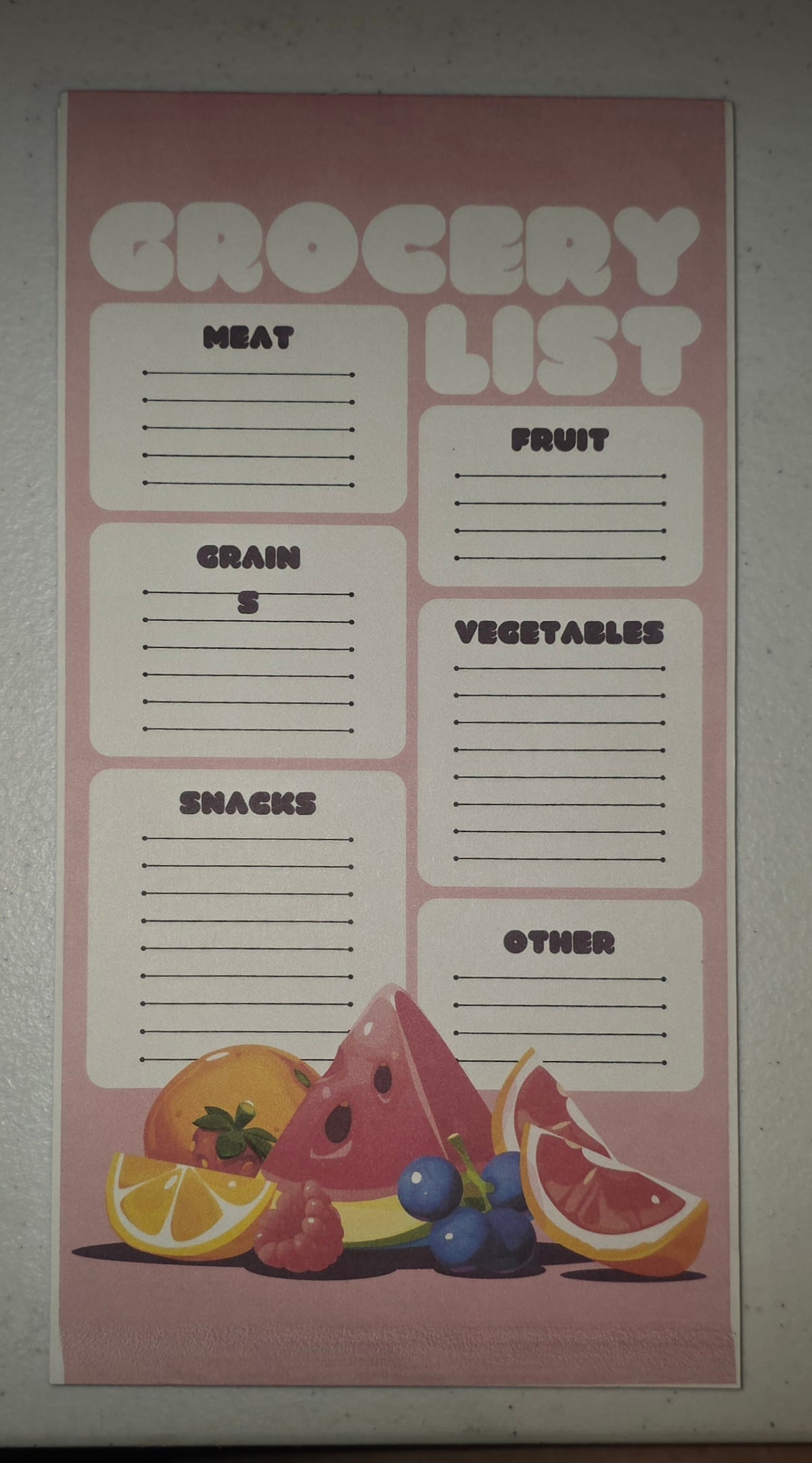 Fruity Grocery List