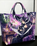 Black And Purple Witch And Cat