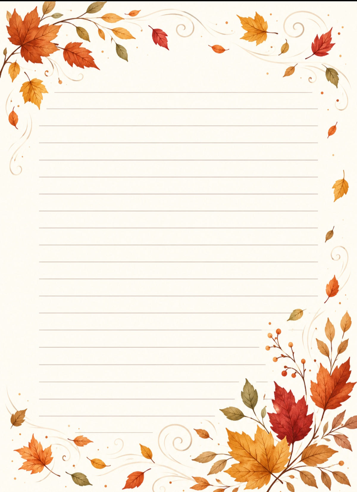 Fall leaves blowing in the wind