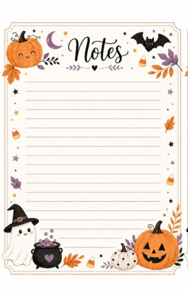 Cute Halloween ghost notepad