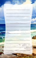 Ocean Waves And Blue Skies Note Pad