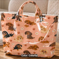 Peachy Dachshund tote