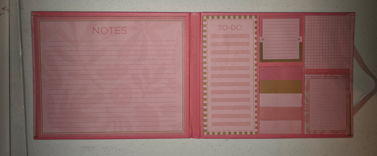 Pink Flowered Note-folio