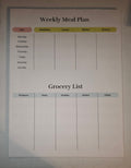 Weekly Meal Plan And Grocery List Pad