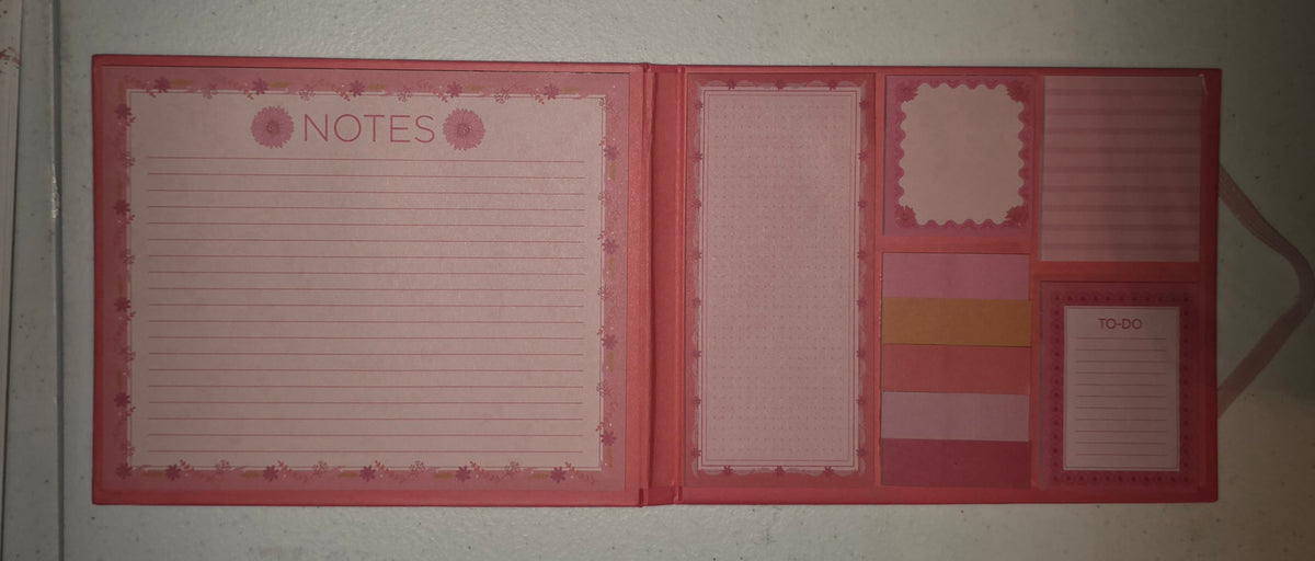 Pink Striped Note-folio