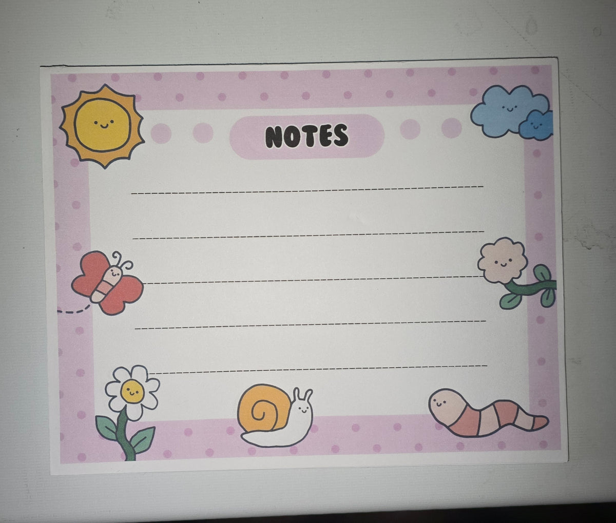 Pink Border With Polka Dots