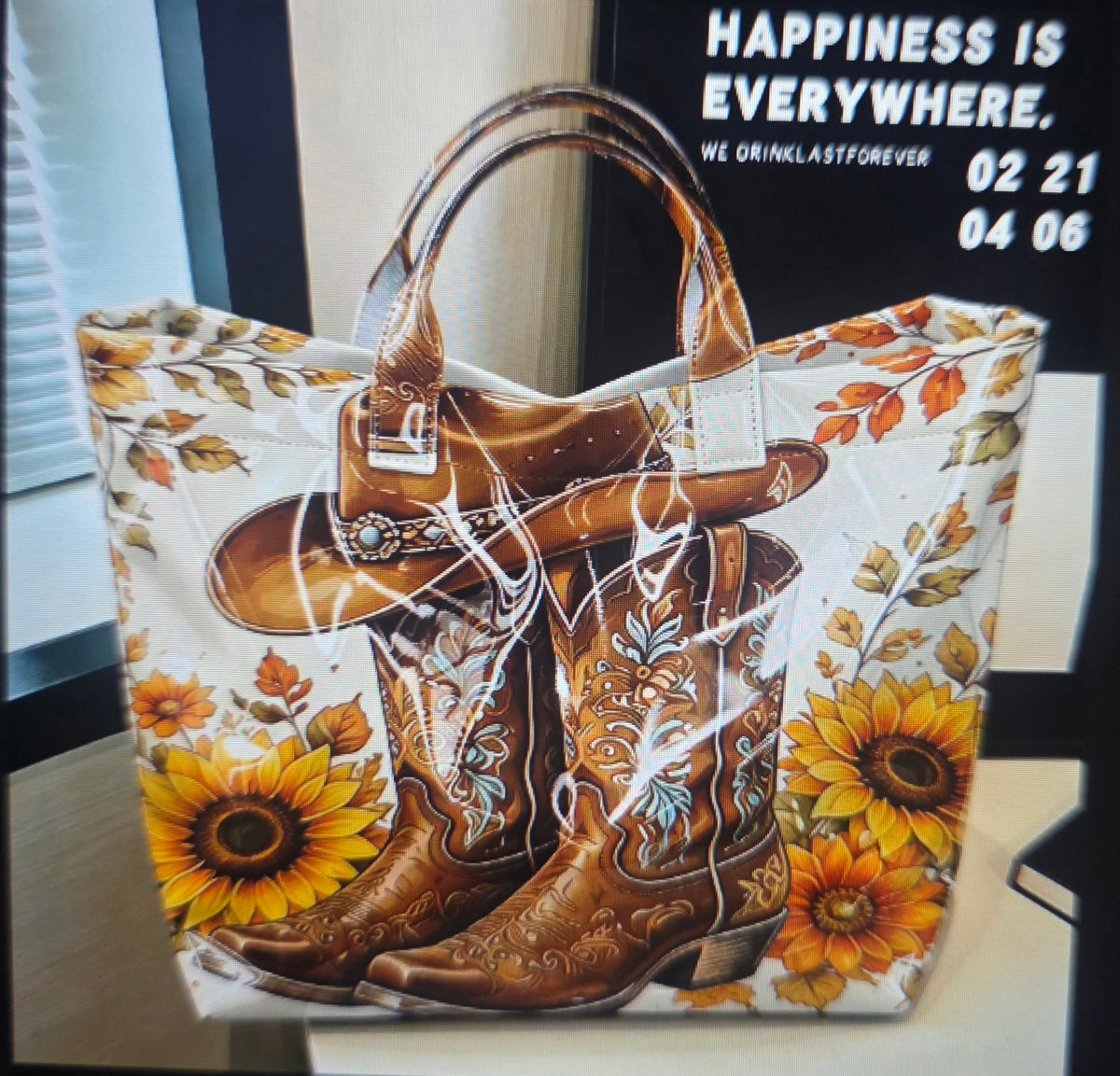 Western Cowboy boot tote