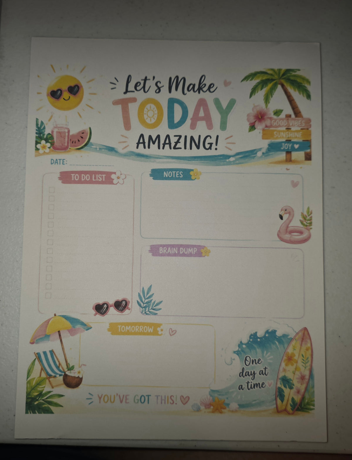 Let's Make Today Amazing Pad
